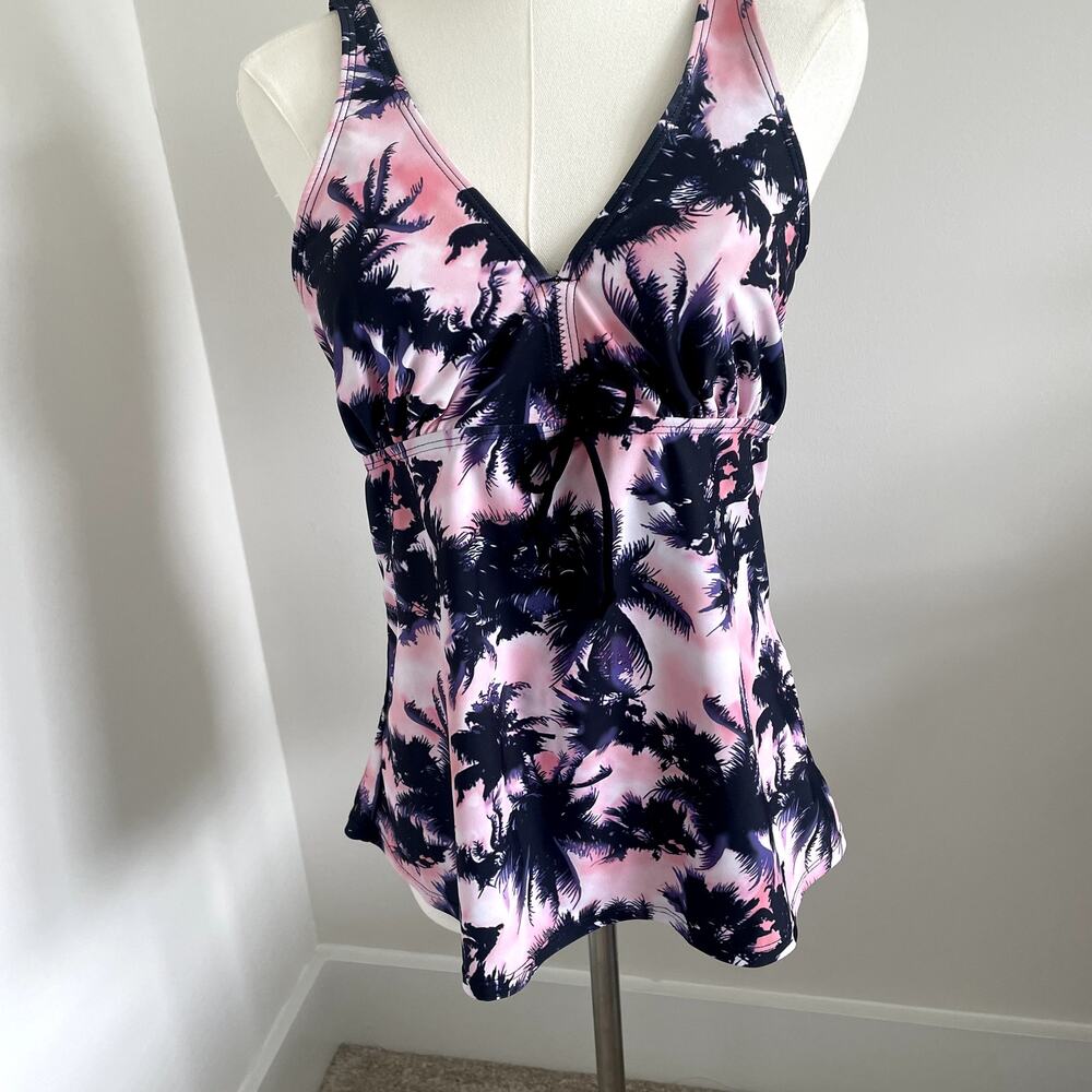 Tankini Sunset Palm Tree Design Sz L